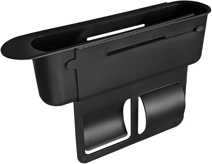YoRise Car Seat Gap Filler, Multifunctional Car Seat Organizer, Phone Holder Between Seats & Console, Automotive Storage Box Accessories for Keys, Sunglasses, Cards, Phones (Black)