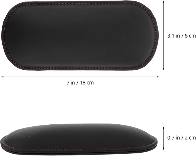 Car Armrest Cushion Pad, Memory Foam Elbow Rest for Comfort, Adjustable Support for Center Console, Universal Fit for All Vehicles - Black