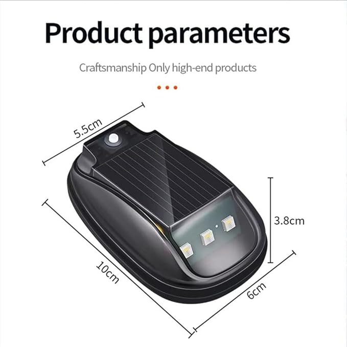 Solar-Powered Car Roof Light – Waterproof, Remote Control & Easy Installation, Solar Car Roof Light Kit, 8 Colors Wireless LED Strobe Lights with Remote Control for Trucks, Motorcycle, Vehicle (5pcs)