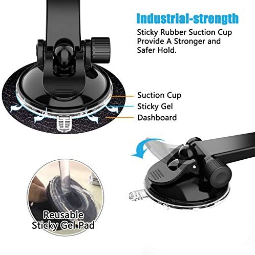 WixGear Magantic Mount, Universal Dashboard Curved Magnetic Phone Car Mount Holder for Cell Phones and Mini Tablets with Fast Swift-snap Technology, Magnetic Cell Phone Mount