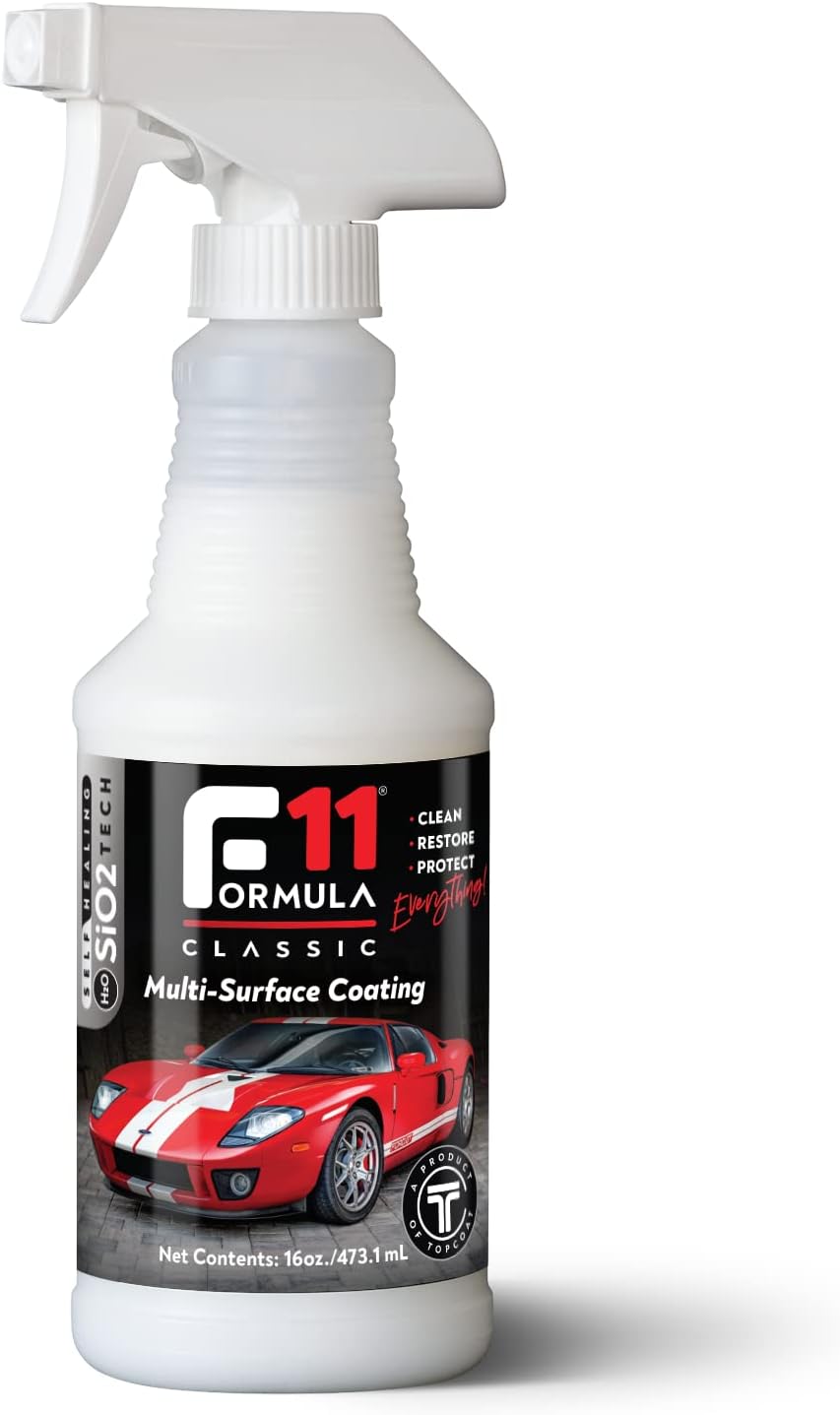 TopCoat F11 Car Polish & Sealer for Cars, Motorcycles, RVs and More – Water-Based Alternative to Ceramic Car Wax - 16 oz F11 Top Coat Spray Bottle
