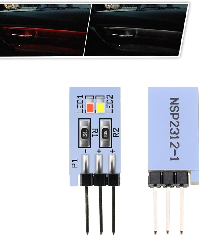 NJSBYL 4PCS LED Door Panel Handle Ambient Circuit Board for B-MW 3 4 5 Series X1 M4 Gran Turismo Touring Sedan Convertible Coupe F10 F30 F31 F32 F33 F34 F36 F48 F82 F83 Red-White Atmosphere Lighting