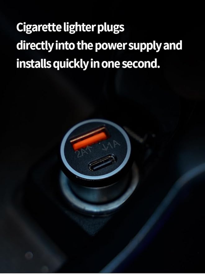 Smart Car Charger [2-Pack] – Certified Dual USB-C Fast Charging Adapter, Anti-Loss Tracker, Find My Compatible, Precise Navigation, Works with iPhone & More