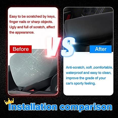 Autorder Center Console Cover for 2023 2024 2025 Kia Sportage Accessories Armrest Cover Anti-Scratch Middle Console Pad Leather Armrest Protector