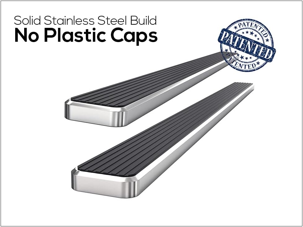 APS Wheel to Wheel Running Boards 6in Compatible with Ford F150 2015-2025 Regular Cab 6.5ft Bed & F-250 F-350 Super Duty 2017-2025 304 Stainless Steel (Nerf Bars Side Steps Side Bars)