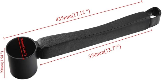 Supin 2 Prices Car Seat Gap Filler Pad PU Leather Console Side Pocket Organizer and one Cup for Cellphone Wallet Coin Key (Black)