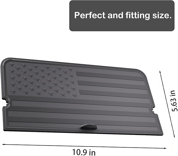 Center Console Compartment Cover for Ford F150 2021-2025 & Lightning XLT 2022-2024, Front Interior Storage Cubby Lid Hidden Secret Pocket Panel (For Open Pocket in Front of Shifter) (USB Hole)