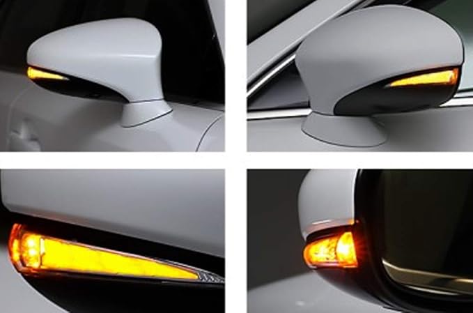 iJDMTOY Clear Lens Dynamic Sequential Blink/Flow Full LED Outer Side Mirror Turn Signal Light Assembly Kit Compatible with Lexus is RC ES LS CT