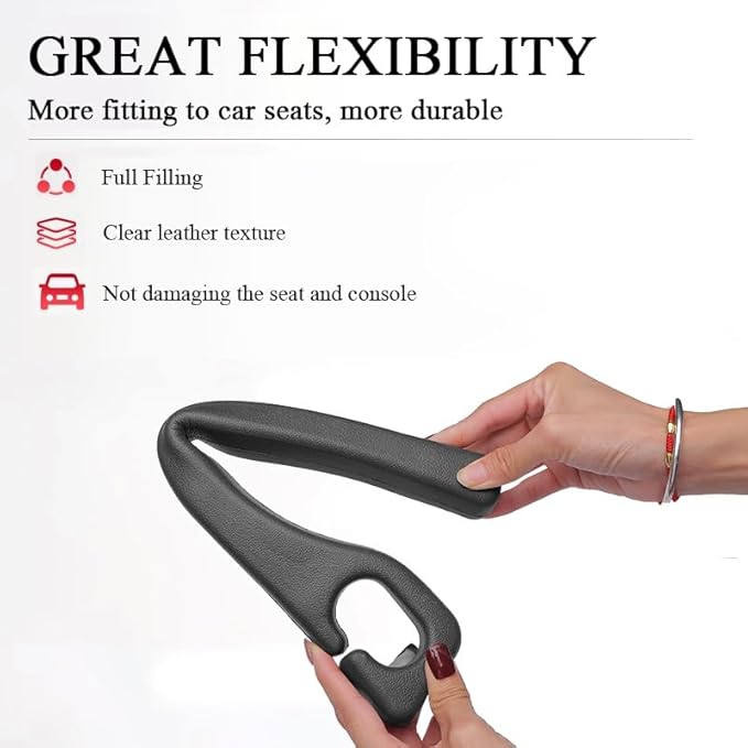 Car Seat Gap Filler Organizer Compatible with Tesla Model y Accessories Seat Gap Plug Blocker with Storage Slot Non-Slip Car Cup Holder Coaster Black