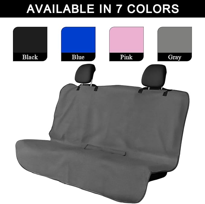 Car Towel Seat Cover, Waterproof Sweating Non-Slip Premium Soft Towel Carseat Protector, Universal Machine Washable Car Truck SUV Front Seat Cover for Gym Workout Beach Hiking (Gray, Rear)