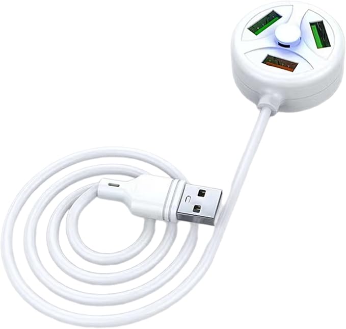 Compact USB Charging Hub USB2.0 Three Port Expander Hub Dock Suitable for Car Chargers Power Banks USB Accessory