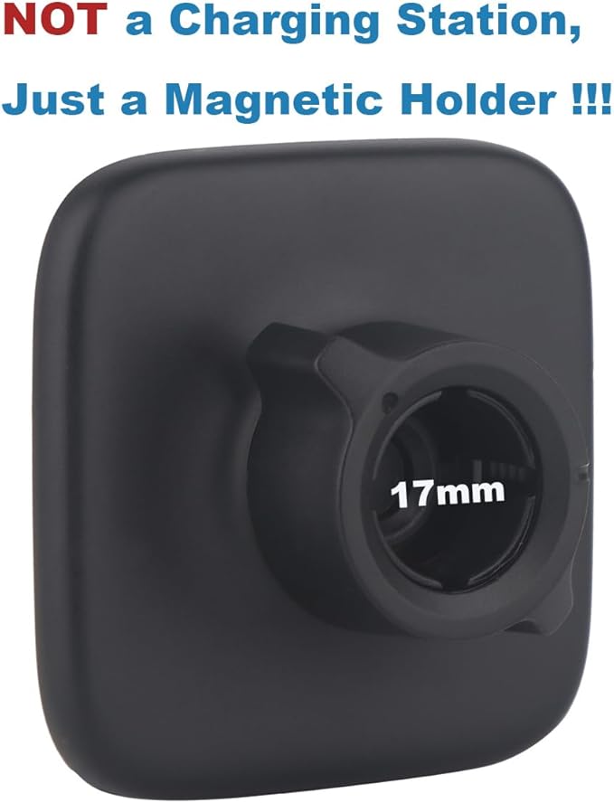 17mm Magnetic Phone Mount Base for MagSafe 0.67" Ball Socket, Replacement Phone Car Mount Accessory (Simple Square Design)