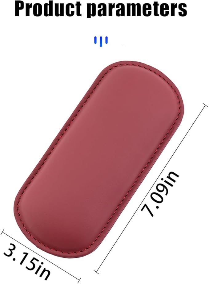Mandark Car Knee Cushion Pad, Leather Memory Foam Vehicle Door Armrest Pillow for Leg Elbow, Comfort Auto Interior Center Console Thigh Support Mat Accessories, Universal for Most Cars (Red)