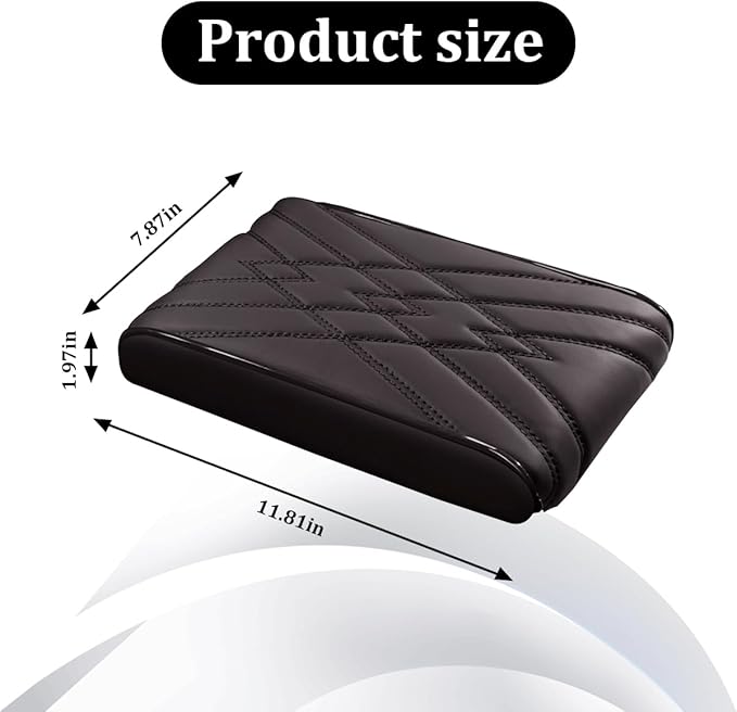 Car Center Console Cover, Memory Foam Vehicle Arm Rest Seat Box Cushion Pad, Scratch & Wear Resistant Automotive Middle Console Protector, Universal for SUV Automobile Truck (Coffee)