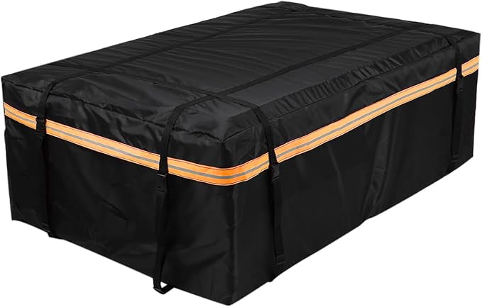 Large Capacity Water Proof Rooftop Cargo Bag, 425L 486L Universal Fit for Vehicles with or Without Roof Racks Foldable (M)