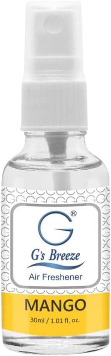 G's Breeze Mango Air Freshener - Fruity Essence Aroma for Home, Car, or Office - Long-Lasting Tropical Scent of Ripe Mangoes for a Refreshing, Energizing Atmosphere