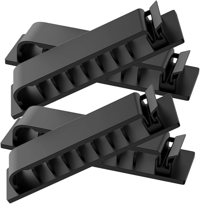 HOMSFOU 16pcs Self-Adhesive Cable Organizer for Cables Desktop and Compact Wire Management for Home Office Study