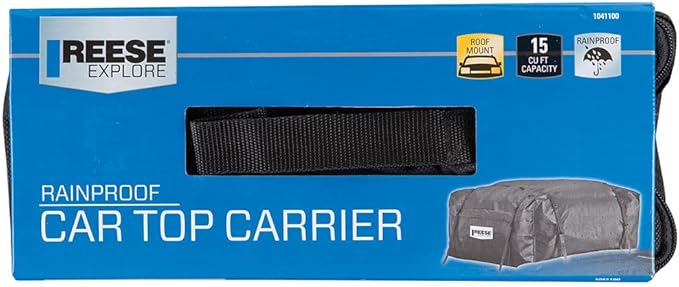 Reese Explore 1041100 Rainproof Car Top Carrier (15 Cubic Feet),Black