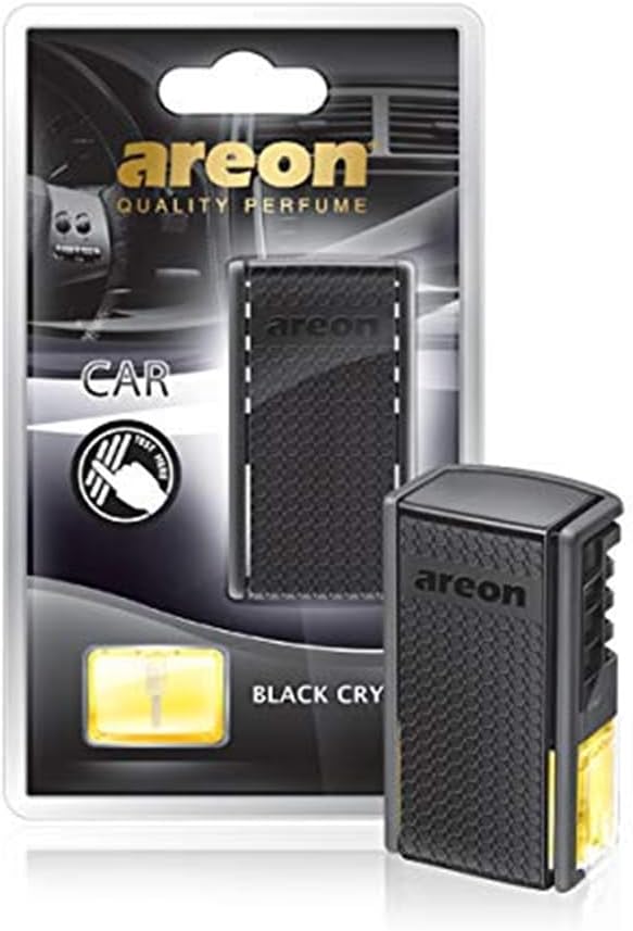 AREON ACB02 Car Freshener Vent Clip Luxury and Elegant 0.27 oz Car Air Freshener Perfume, Black Crystal Scent