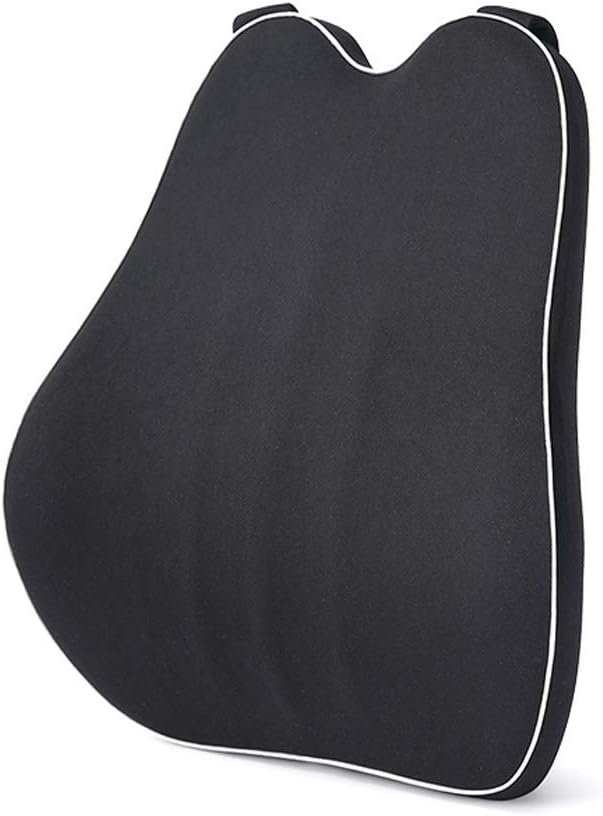 Car Lumbar Support Back Cushion Memory Foam Universal Fit Major Car Seat with Back Pain Relief for Car Office Home 1PCS Black