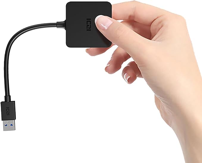 ICZI USB 3.0 Hub, 4 Ports USB Splitter Multiple Extender for Laptop, PC, MacBook, Mac mini, iMac, Surface Pro, Mobile HDD