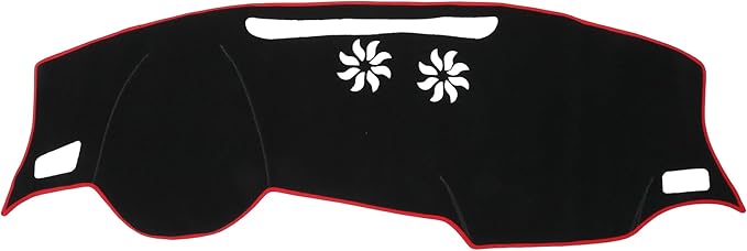 Dash Cover for Audi Q3 2019-2022 / Center Console Dashboard Cover/Non-Slip/Polyester / 1 Pcs Black Red
