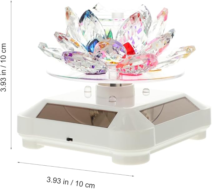 Healifty Solar Energy Rotating Ornament Car Aromatherapy Diffuser 3.93 Inch Air Freshener Interior Decoration with Aromatherapy Oil and Non-Slip Base