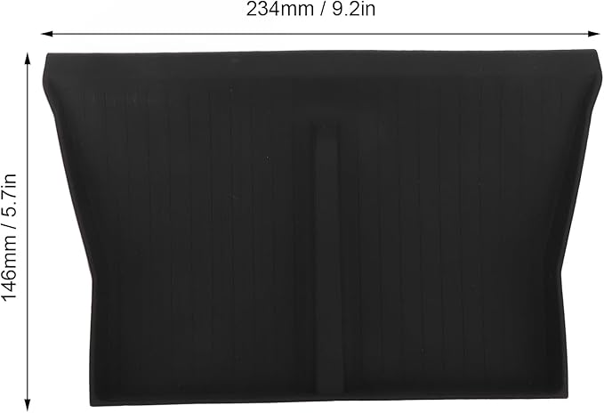 Center Console Wireless Charging Mat Silicone Easy to Clean Anti Slip Phone Charging Pad Car Interior Accessory Black W240004607 Reliable Charging Experience