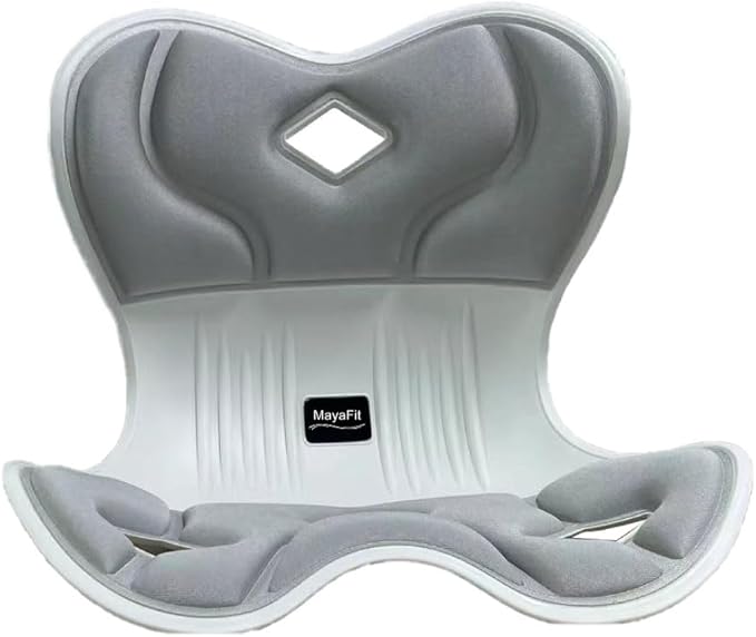Ergonomic Lumbar Support Cushion, Silver,44.5mm x 410mm x 340mm, Standard Size, for Shoulder and Back Posture, 110-265 lbs Capacity