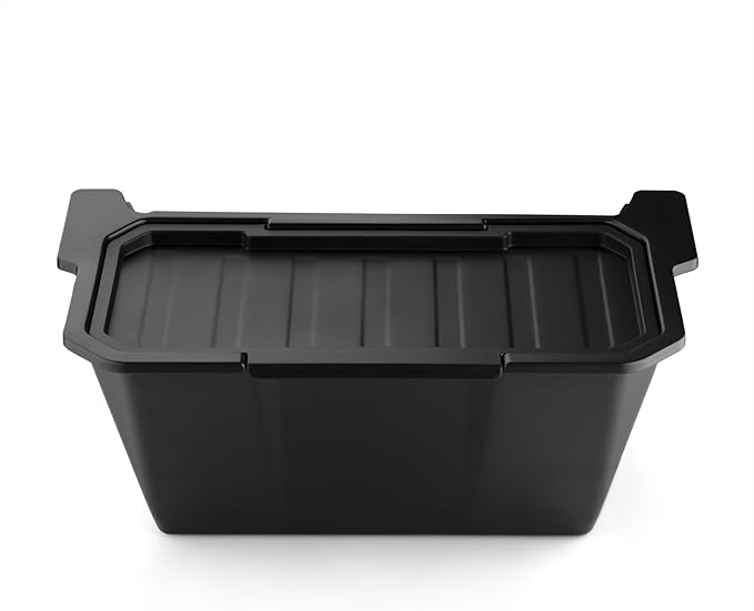Rear Center Console Organizer for Tesla Cybertruck Trash Can with Anti-Slip Lid Cover Backseat Storage Box 2nd Row Seat Organizer Bin for Cybertruck Accessorie 2024 2025
