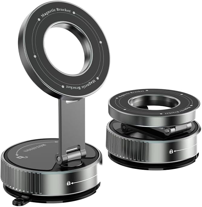 Car Phone Holder for Magsafe,360°Nano Gel Vacuum Magnetic Phone Holders for Your Car,[108+LBS Suction & 2800 gf Magnetic] Perfect for iPhone 17/Air/16/15/14/13/12 pro,Android