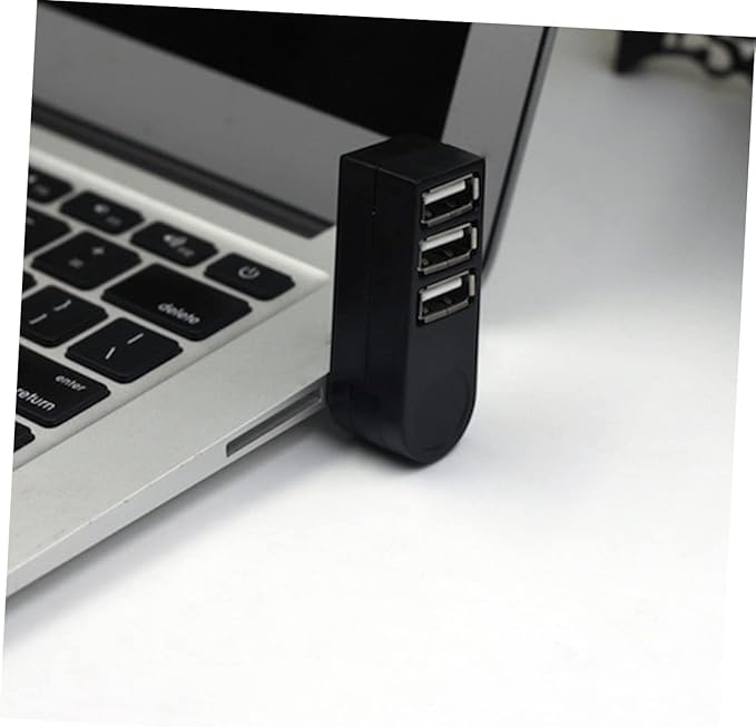 Mini 3 USB Splitter Hub for Car USB Hub 2.0 Rotating Port for Multiple Devices