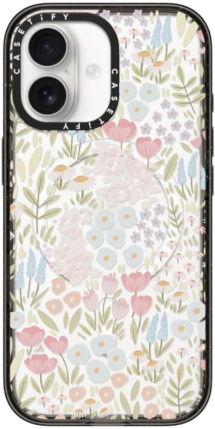 CASETiFY Impact iPhone 17 Case [Slim/Compatible with Magsafe / 8.2 ft. 4X Military Grade Drop Protection] - Eleanor - Clear Black