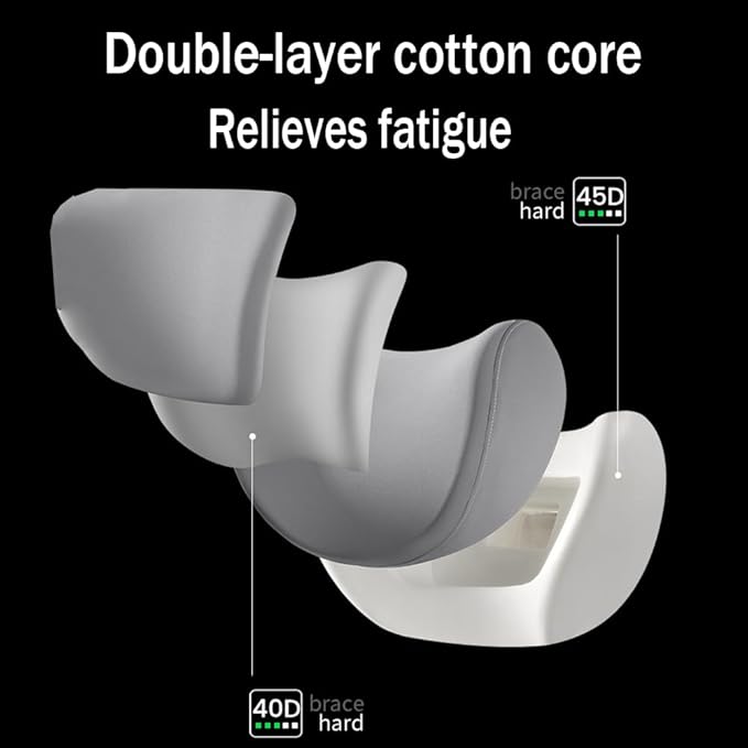 Car Headrest Lumbar Support Cushion for VW Golf VIII VI V IV III II I Mk 8 7 6 5 4 3 R GTE/GTI/GTD/Clubsport 45, Memory Foam Relieve Fatigue Breathable Car Seat Neck Pillow,Black-Headrest