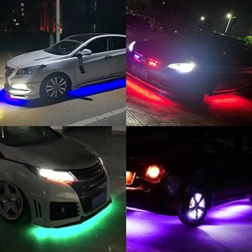 Dream Color Underglow Lights, Exterior LED Light Kits 4pcs (2 x 59inch+2 x 35inch) With App Control, Sync to Music for Cars, SUVs, Trucks - DC12V