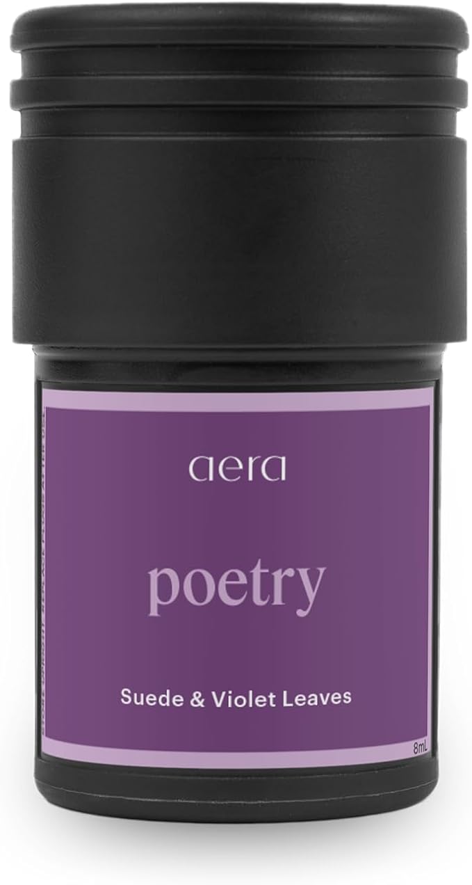 Aera Go Poetry Car Fragrance Scent Refill - Notes of Suede and Violet Leaves - Works with the Aera Go Diffuser for Car