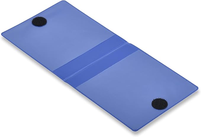 Andalus Auto Registration & Insurance Card Holder Pack of 2, Waterproof Essential Car Registration Holder with Hook & Loop Closure, Perfect for Every Vehicles Glove Boxes (Blue - 5 1/8" x 4 5/8")