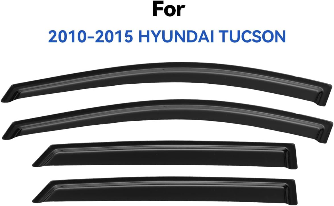Window Visors Rain Guards Shield for 2008 2009 2010 2011 2012 Chevy Malibu, Out-Channel Window Vent Wind Deflectors Visors Shades for 08-12 Malibu