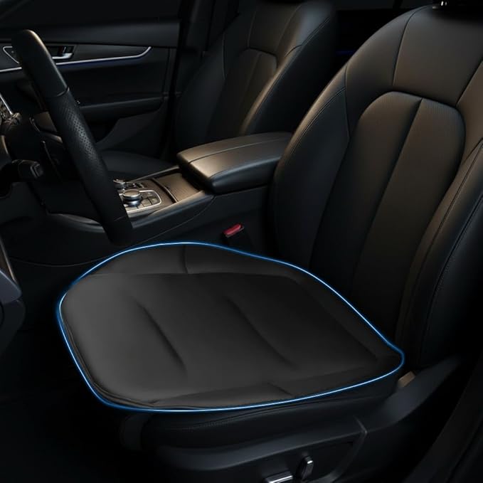 Car Seat Cushion, Thin Seat Cushion 0.78in, Office Chair Cushion, Car Seat Cushions for Driving, Summer Breathable Driver Seat Cushion for Long Sitting Relief, Car Seat Pad (Black)