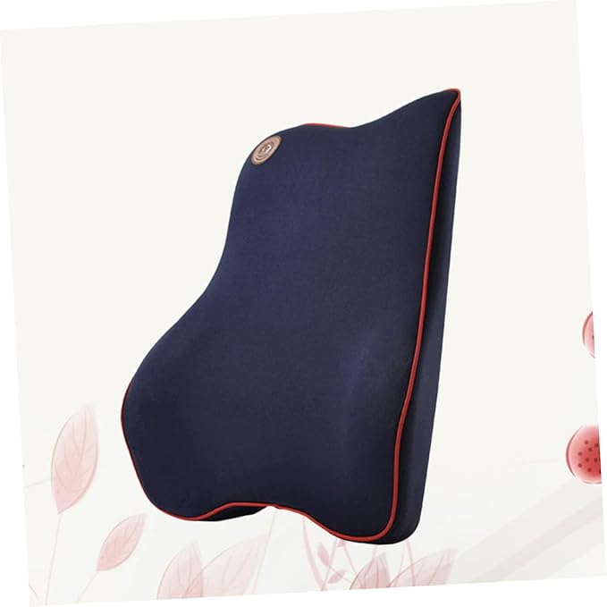 Memory Car Seat Waist Cushion Comfortable Lumbar Support Pad Blue for Auto Supplies Ergonomic Design for Driving Durable and Material