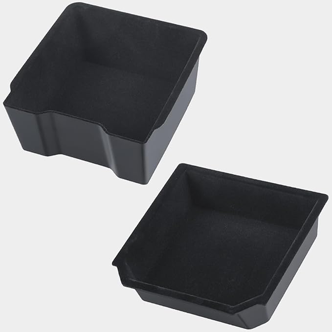 Center Console Organizer for 2026 Tesla Model Y Juniper Accessories & Model 3 Highland 2026-2024 Flocked Storage Organizer Set Center Console Box, Armrest Box and DIY Cup Mat