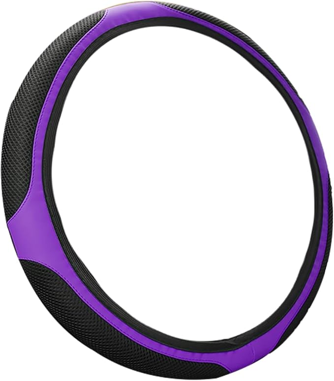 LoyaForba Car Steering Wheel Cover, Universal 14.5-15 Inch, Soft Anti-Slip Neoprene Protector for Steering Wheel, Breathable Odorless and Elastic Stretch, Car Accessory for SUV, Van, Truck (Purple)