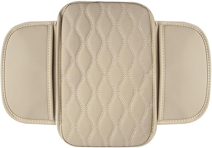 Car Armrest Pad for Cadillac SRX II 2009-2013, Waterproof Center Console Cushion Pad Cover Armrest Storage Box Mat Protection Interior Accessories,Beige