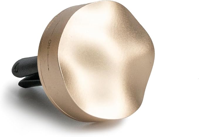 THEDOTS Gold Car Air Freshener Vent Clip, Cute Matte Metal Car Decor Gift for Women, Cashmere Wood Chestnut Scent