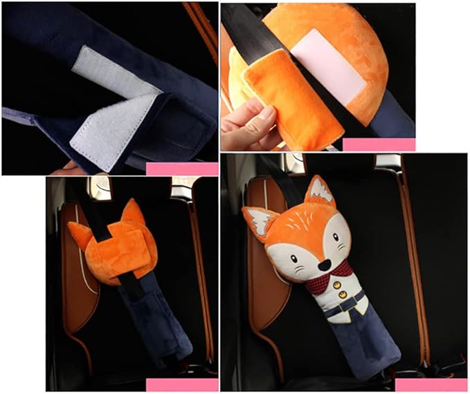 Car Travel Pillow for Kids Car Seat Pillow Cute Cartoon Travel Pillow Cushion Breathable Head and Body Support Pillow for Sleeping Travel Neck Rest Car Seat Pillow Long Journey&Road Trip