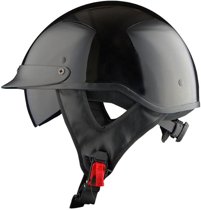 1Storm Motorcycle Half Face Helmet Mopeds Scooter Pilot with Retractable Inner Smoked Visor