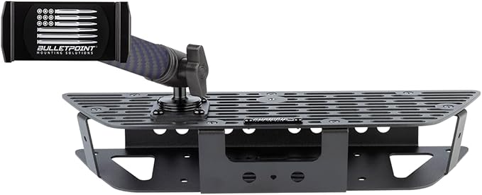 Bulletpoint RubiGrid Metal Dash Mount Phone Holder Compatible with 2019+ Chevrolet Silverado GMC Sierra Multi-Device Holder with 20mm Ball System (Spring-Loaded)