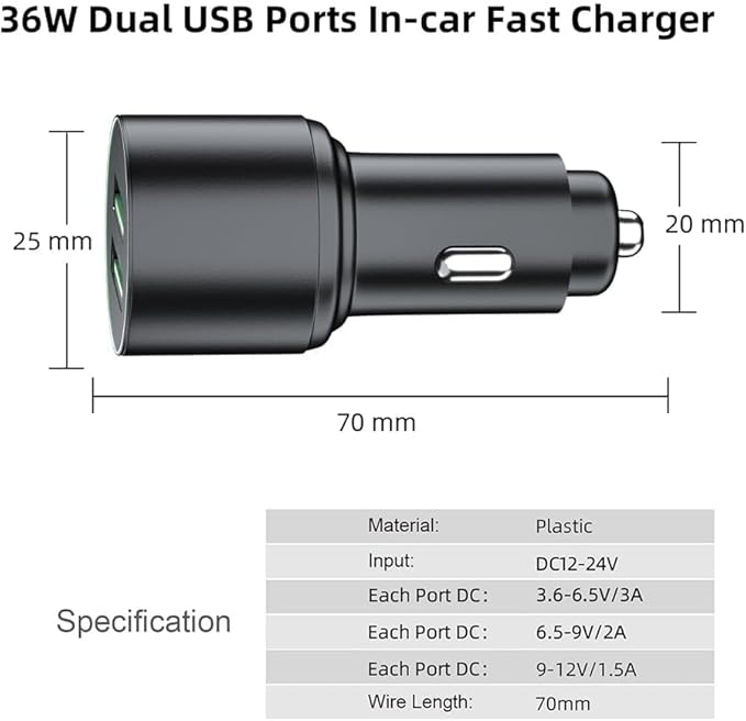 OHLPRO 3-in-1 Retractable Backseat Car Charging Station, 15W Fast Car Charger for All Phones (iPhone, Samsung), Ideal for Lyft, Turo, Uber, Taxi, Rideshare, Customer Charging Dock Attach to Headrest