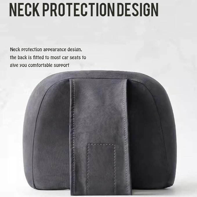 Forbell Premium Memory Foam Car Neck Pillow with Washable Cover - Provides Comfortable Neck Support for Driving and Travel 1pc(Black)