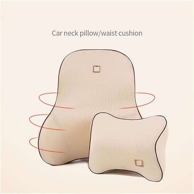 Car Driver Pillow Lumbar Support Back Cushion Fit for Seat Neck Pillow Washable Pillow Cushion(1pcs Black Back)